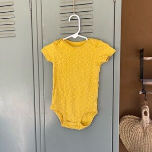 Carter's Yellow Bodysuit with Polka Dots